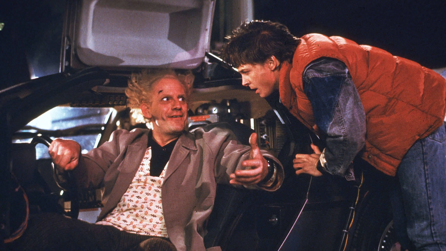 ”, Christopher Lloyd e Michael J. Fox, ovvero Doc e Marty de Ritorno al Futuro (Olycom)