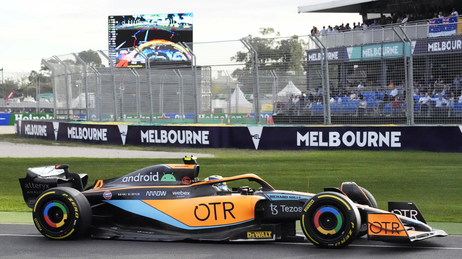 La McLaren di Lando Norris a Melbourne (Ansa)