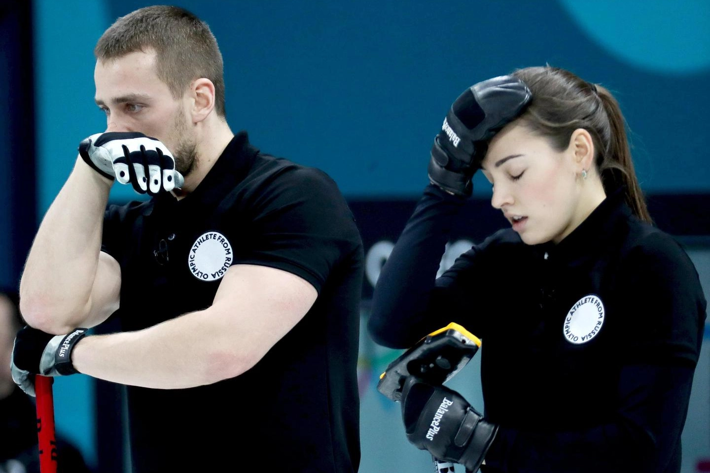 Anastasia Bryzgalova e Aleksandr  Krushelnitckii, lui è positivo al doping (Ansa) 