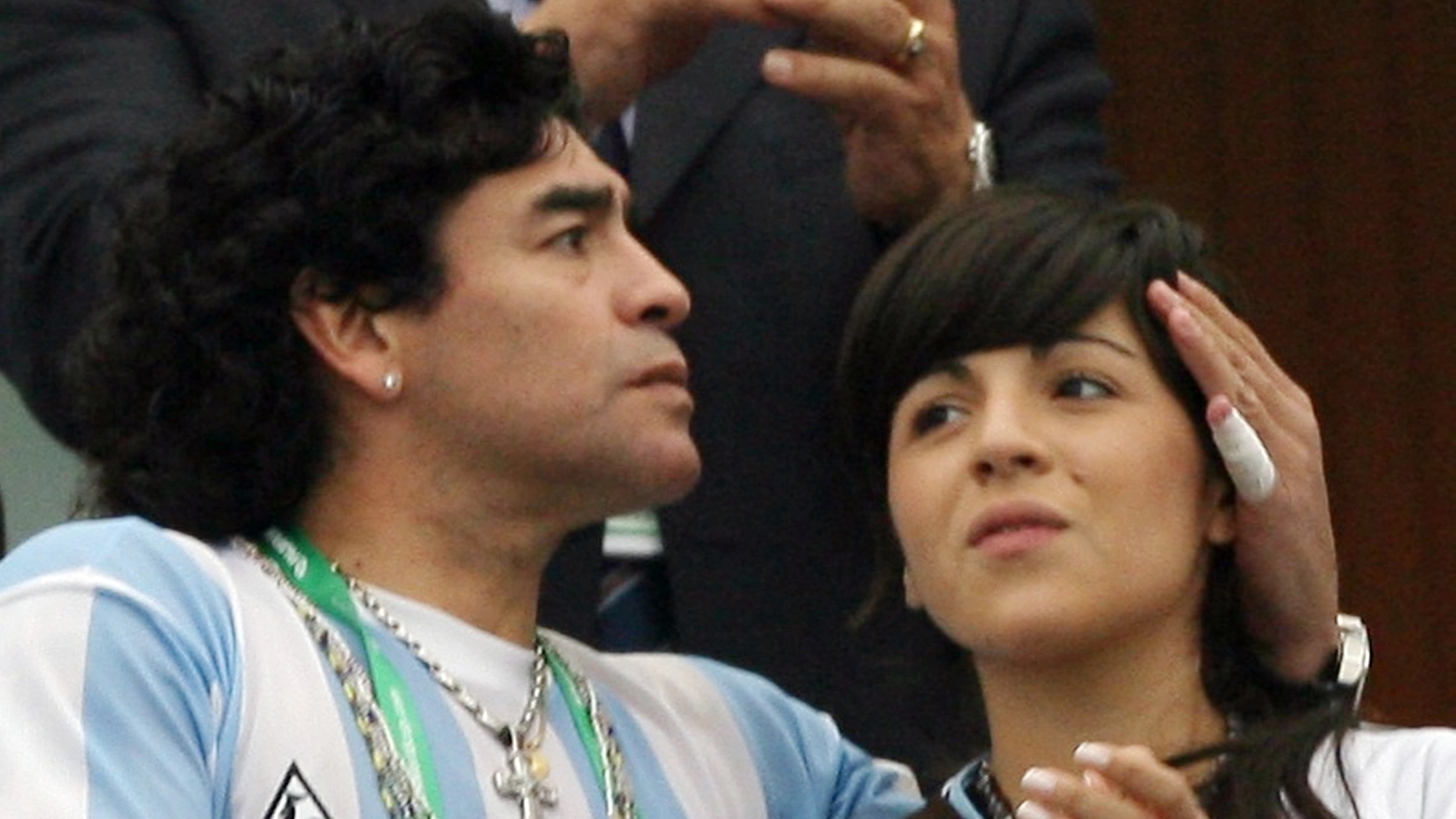 Maradona e Giannina nel 2006 in Germania ai Mondiali (Lapresse)