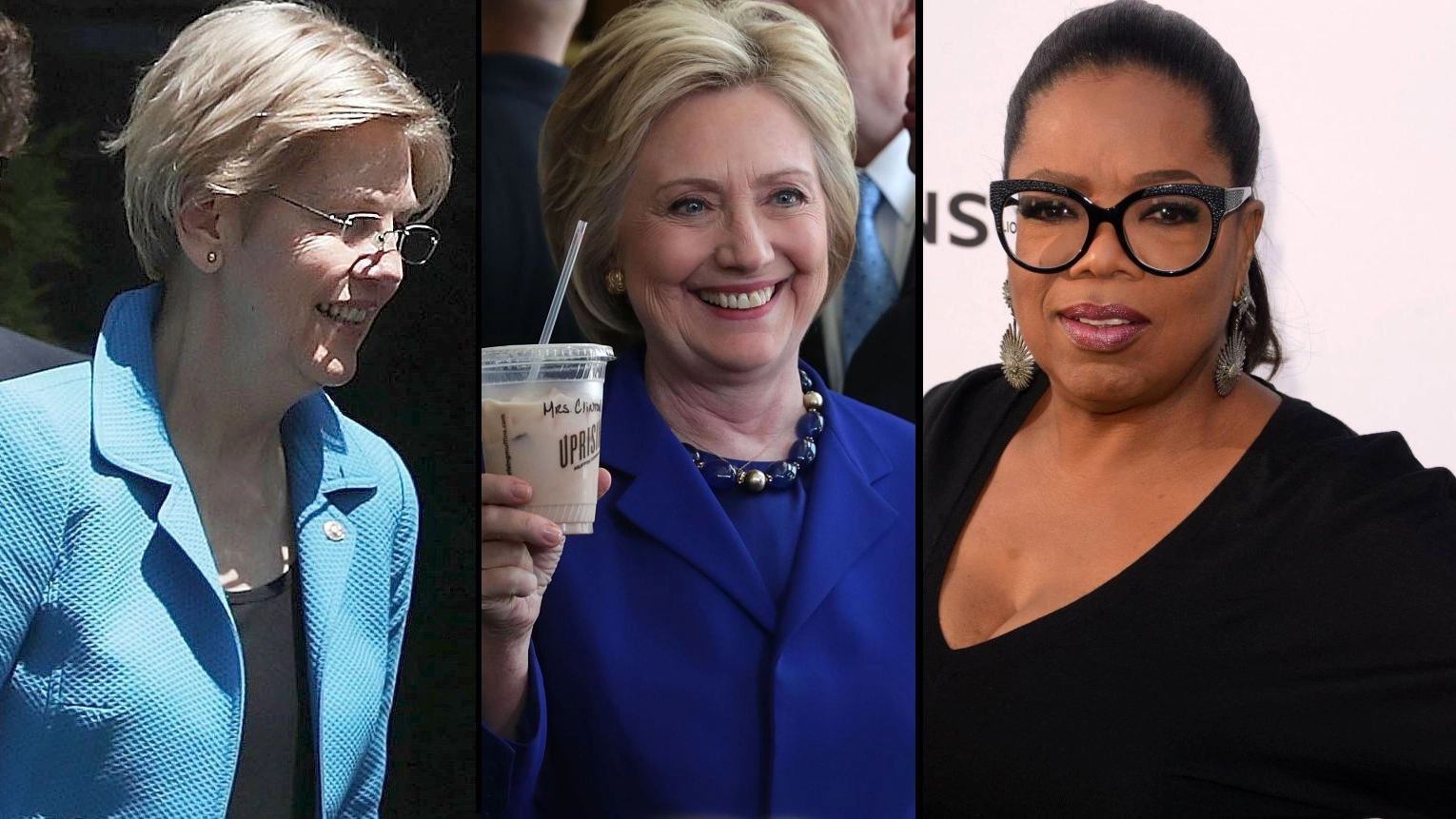 Primarie Usa, tris di donne: Elizabeth Warren, Hillary Clinton e Oprah Winfrey