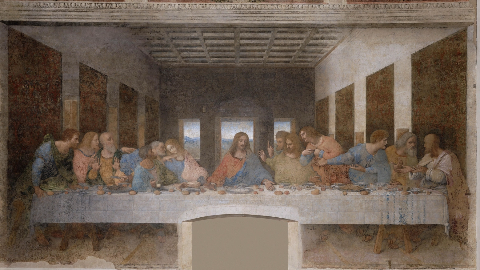Il Cenacolo di Leonardo da Vinci, databile al 1494-1498