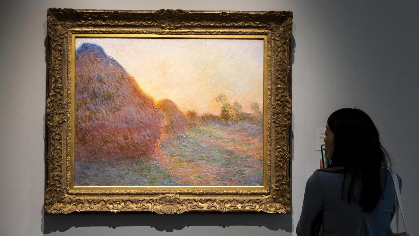 Dipinto di Claude Monet della serie "I covoni" venduto all'asta da Sotheby's (Ansa)