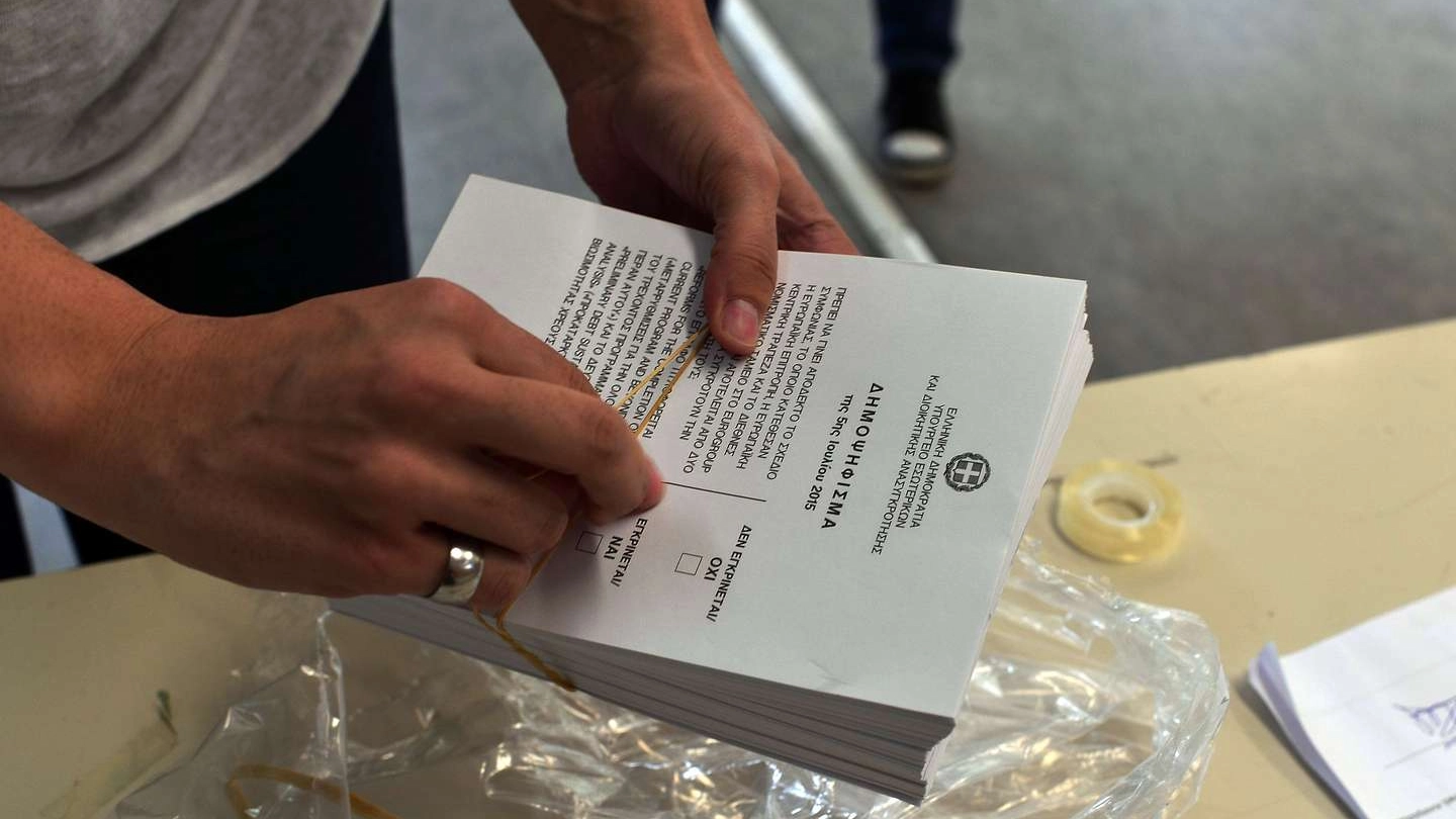 Grecia, la scheda del referendum (AFP)
