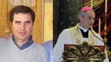 Don Lorefice (a sinistra) e Monsignor Zuppi (a destra)