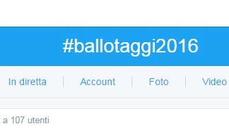 L'hastag di Twitter con errore: #ballotaggi2016