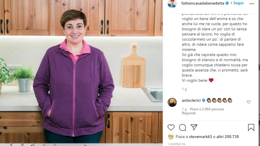 Il post di Benedetta Rossi su Instagram