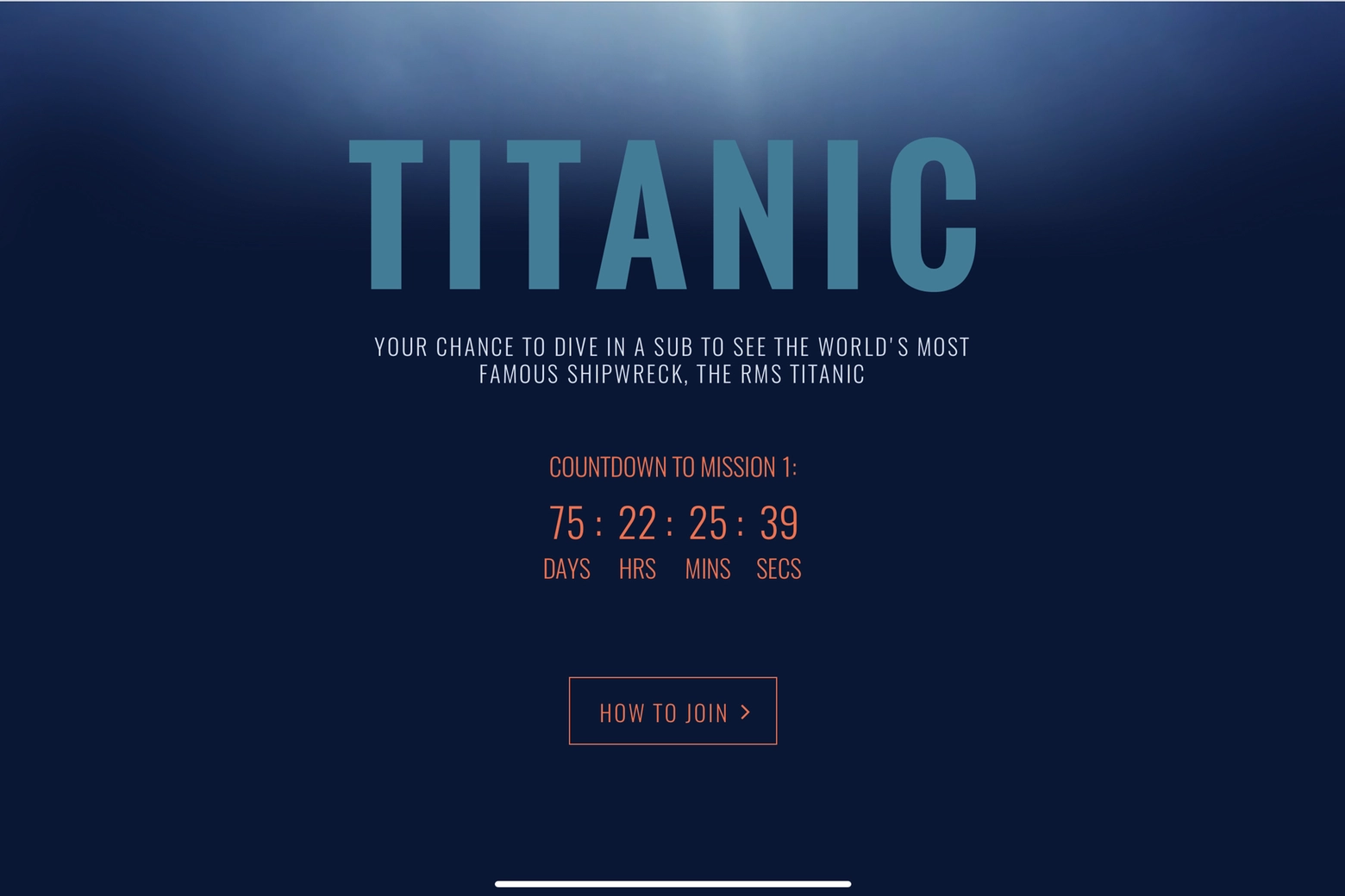 Titanic, 75 giorni alla spedizione