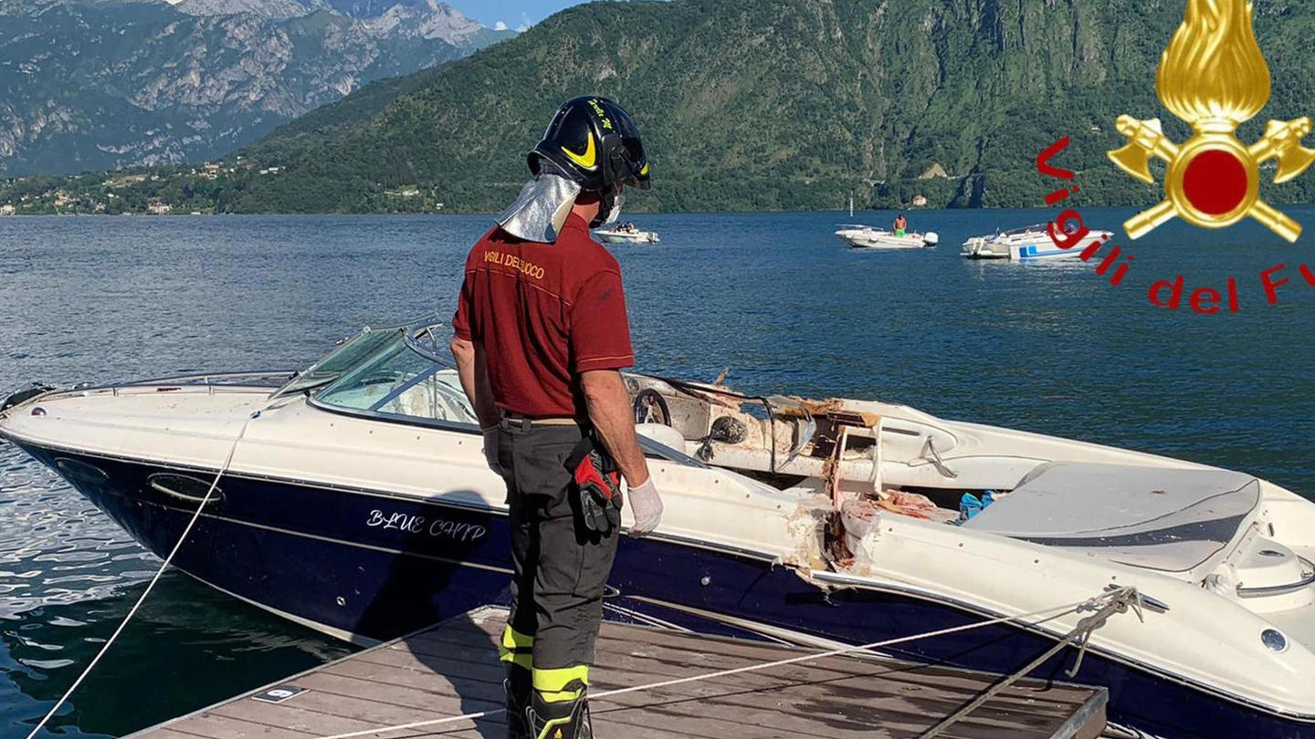 Incidente sul lago di Como (foto Ansa)