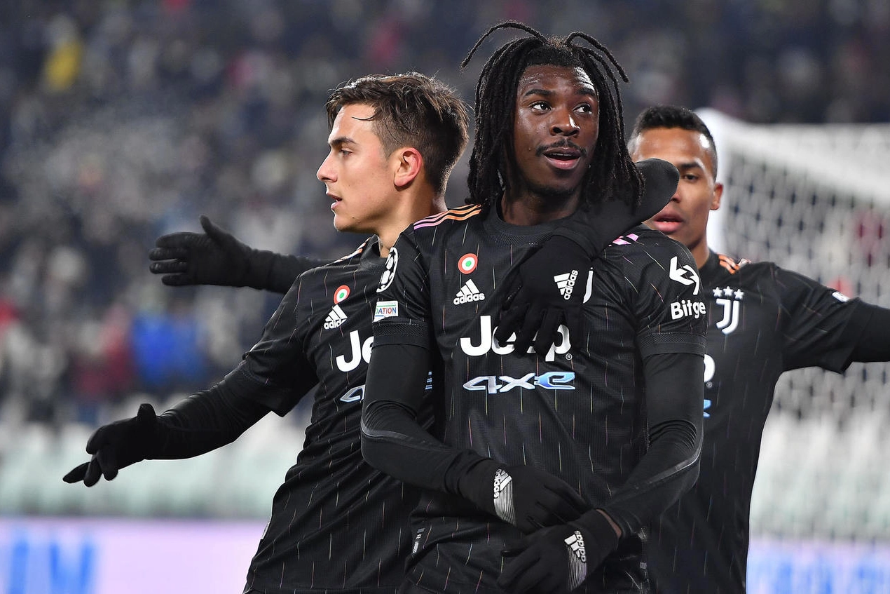 Juventus-Malmo, Kean segna l'1-0 (Ansa)