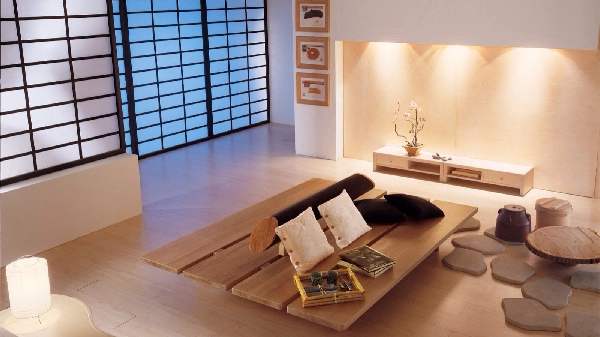 una casa arredata in stile tipicamente giapponese