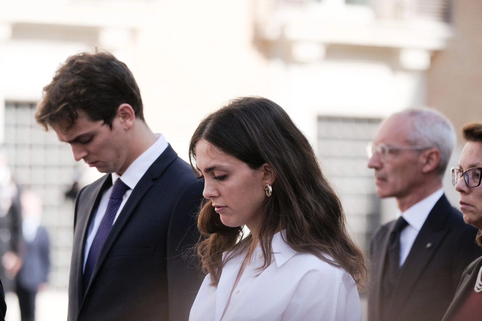 Sofia May Napolitano al funerale del nonno (Imagoeconomica)