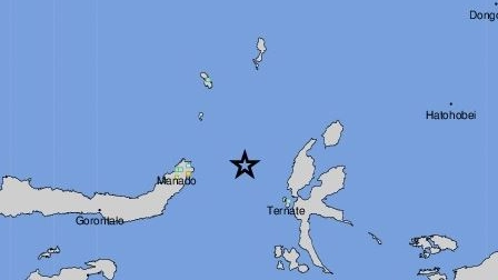 L'epicentro del terremoto in Indonesia (Usgs)