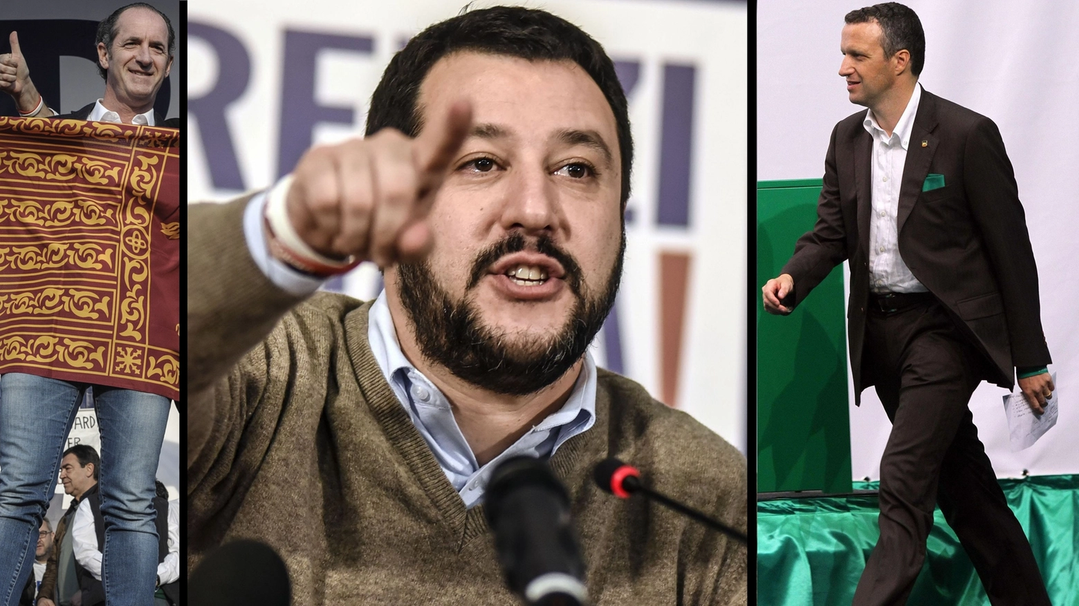 Combo: Zaia, Salvini e Tosi
