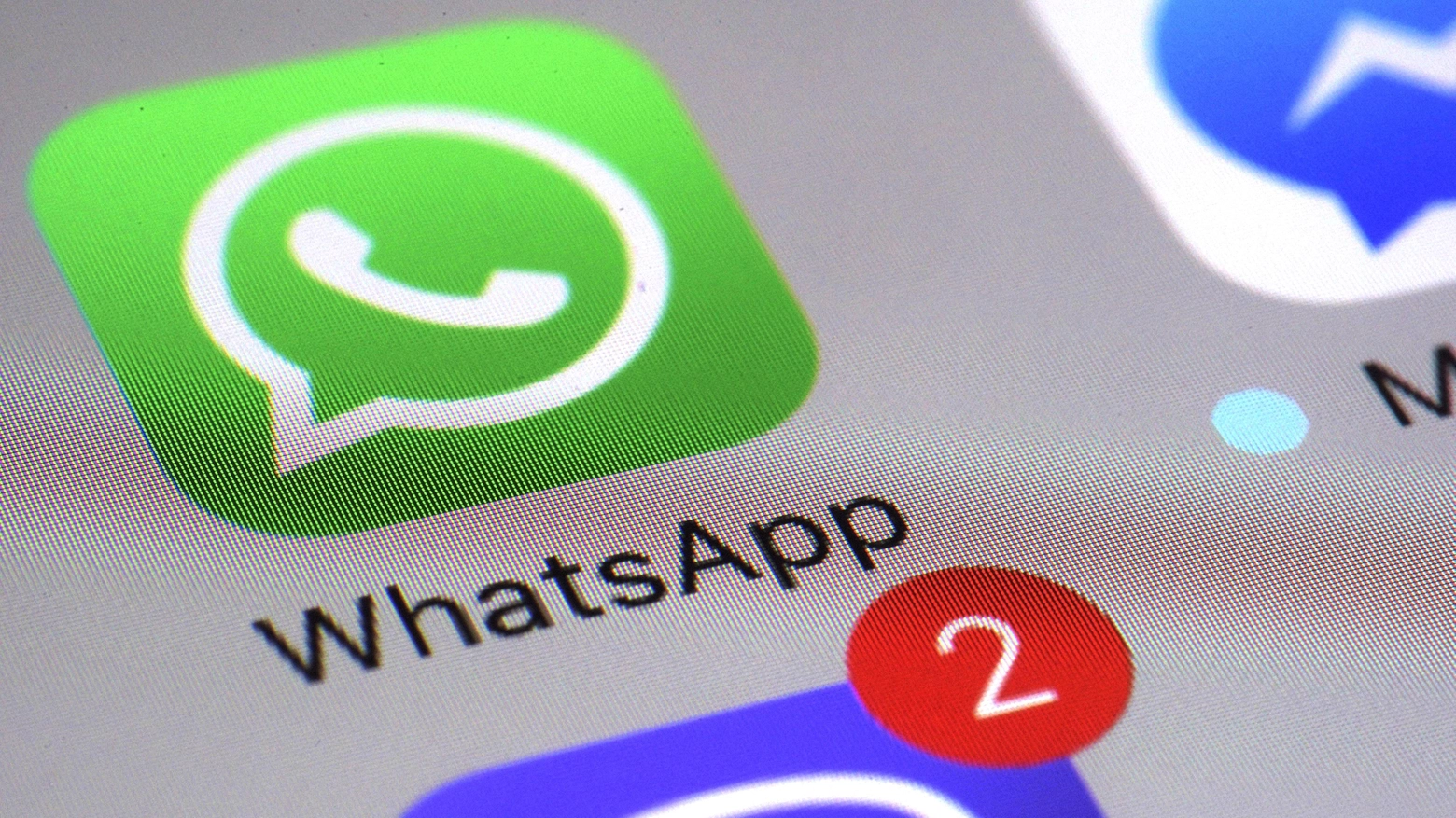 L'icona di WhatsApp sullo schermo di un cellulare (Lapresse)
