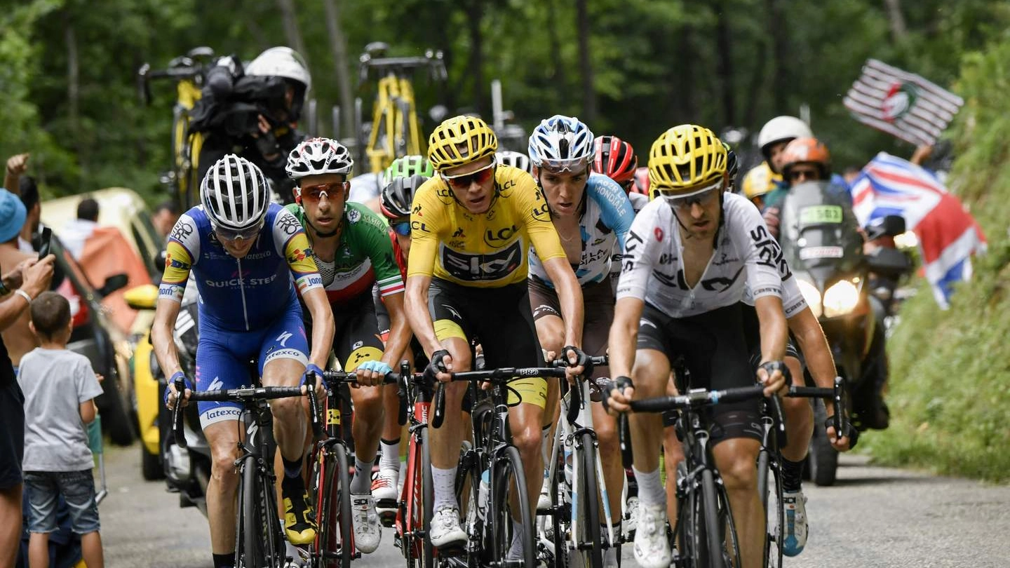Chris Froome e Fabio Aru al Tour de France (Afp)