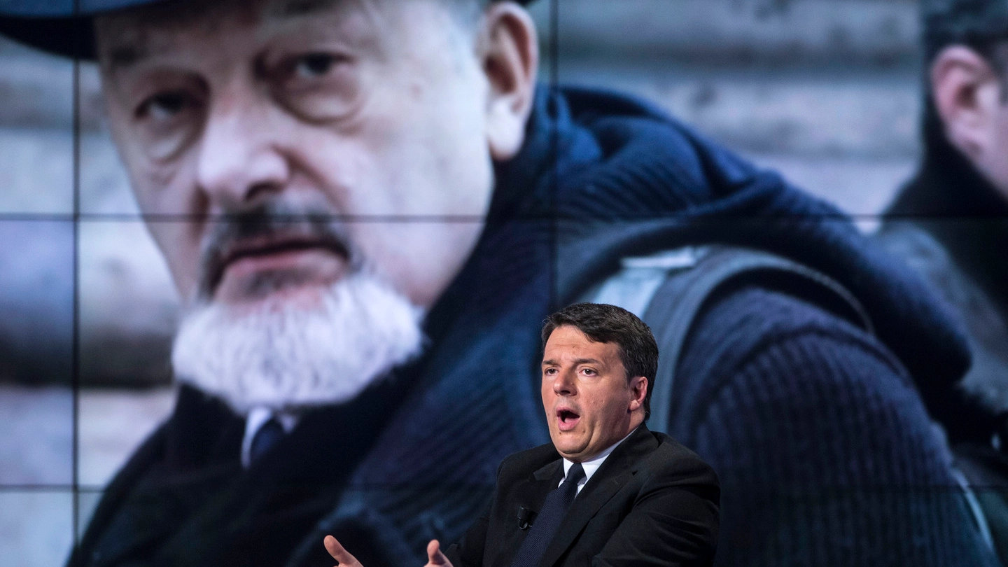 Matteo Renzi e sullo sfondo il padre Tiziano (ImagoE)