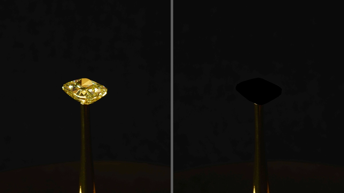 A destra: il diamante c'è, ma (quasi) non si vede (Foto: Diemut Strebe)
