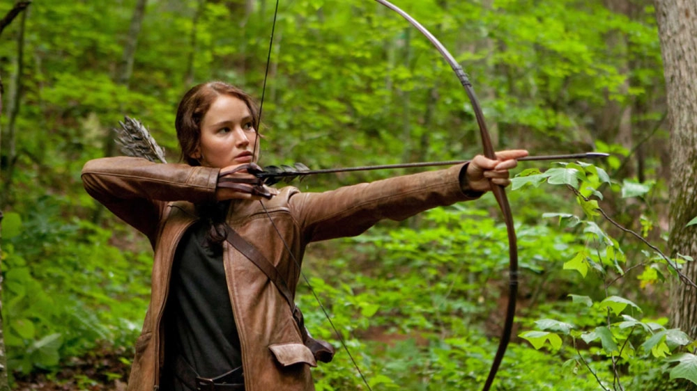 Jennifer Lawrence nel primo 'Hunger Games' (foto Lionsgate)