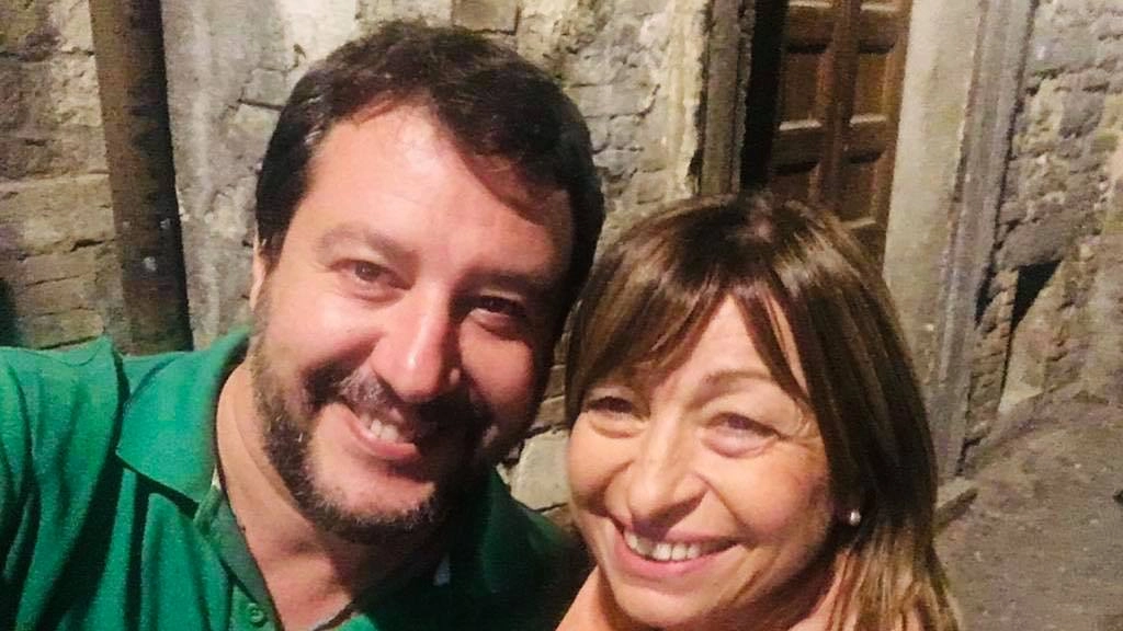 Matteo Salvini a Perugia con Donatella Tesei (Facebook)
