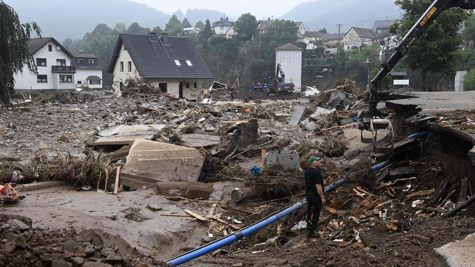 La devastante alluvione in Germania (Ansa)
