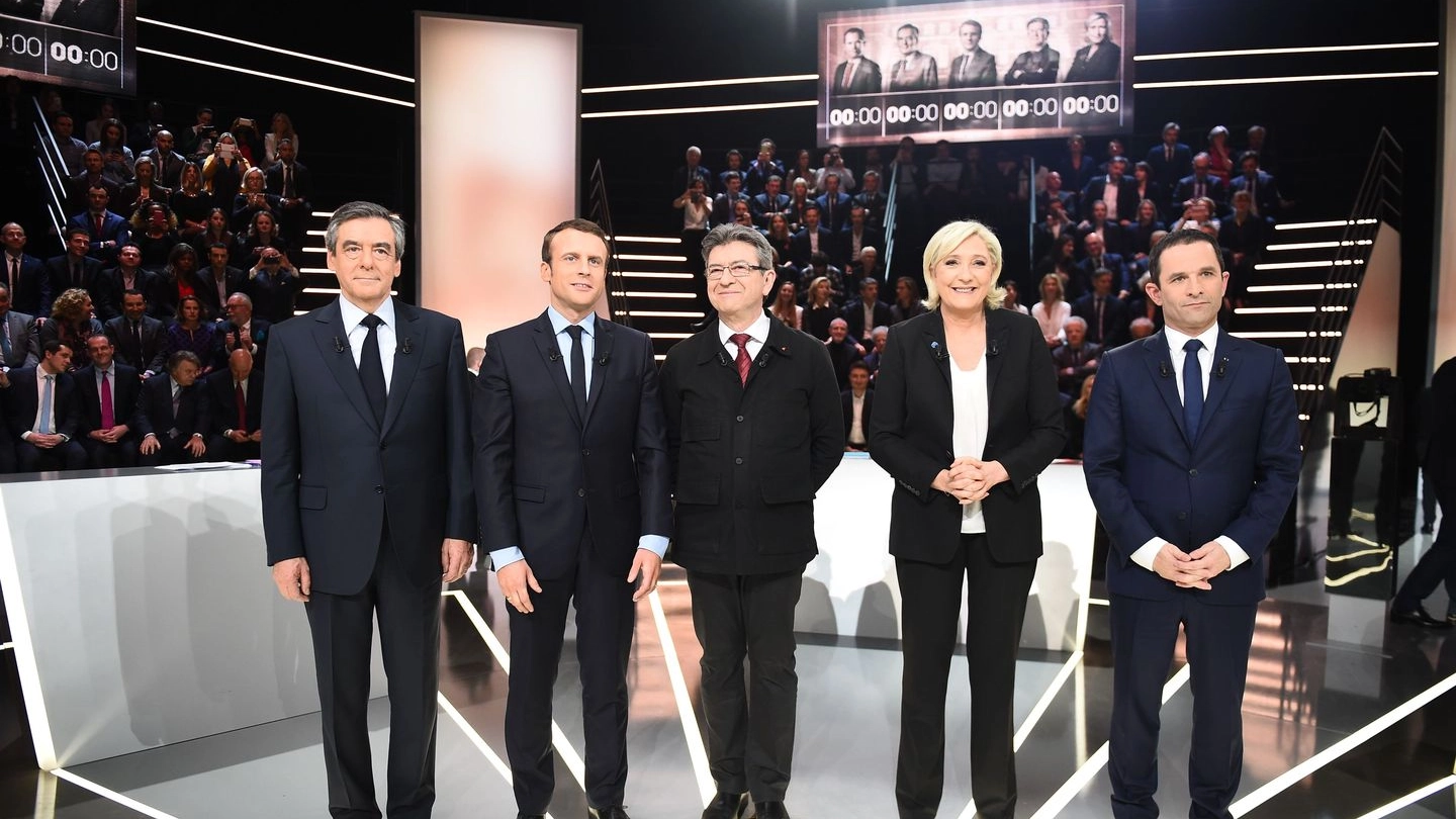 I cinque candidati alle presidenziali francesi (Afp)