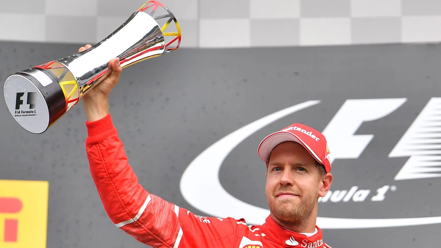 Vettel sul podio in Belgio (Afp)