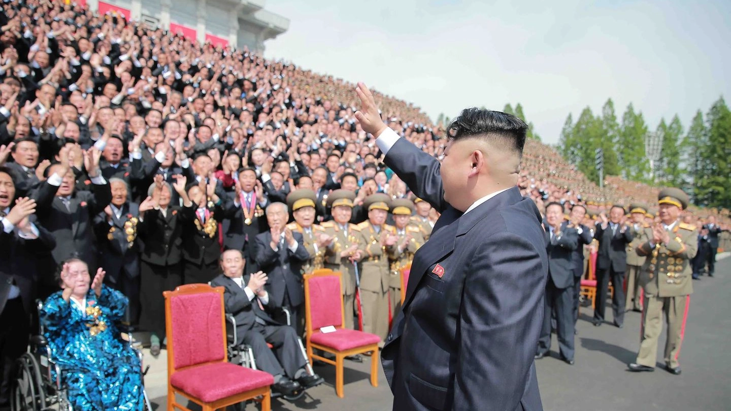 Kim Jong Un al Congresso del Partito dei Lavoratori (Afp)