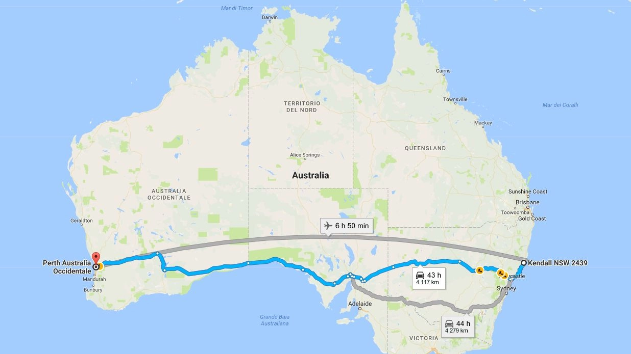 Dodicenne tenta il coast to coast in Australia 
