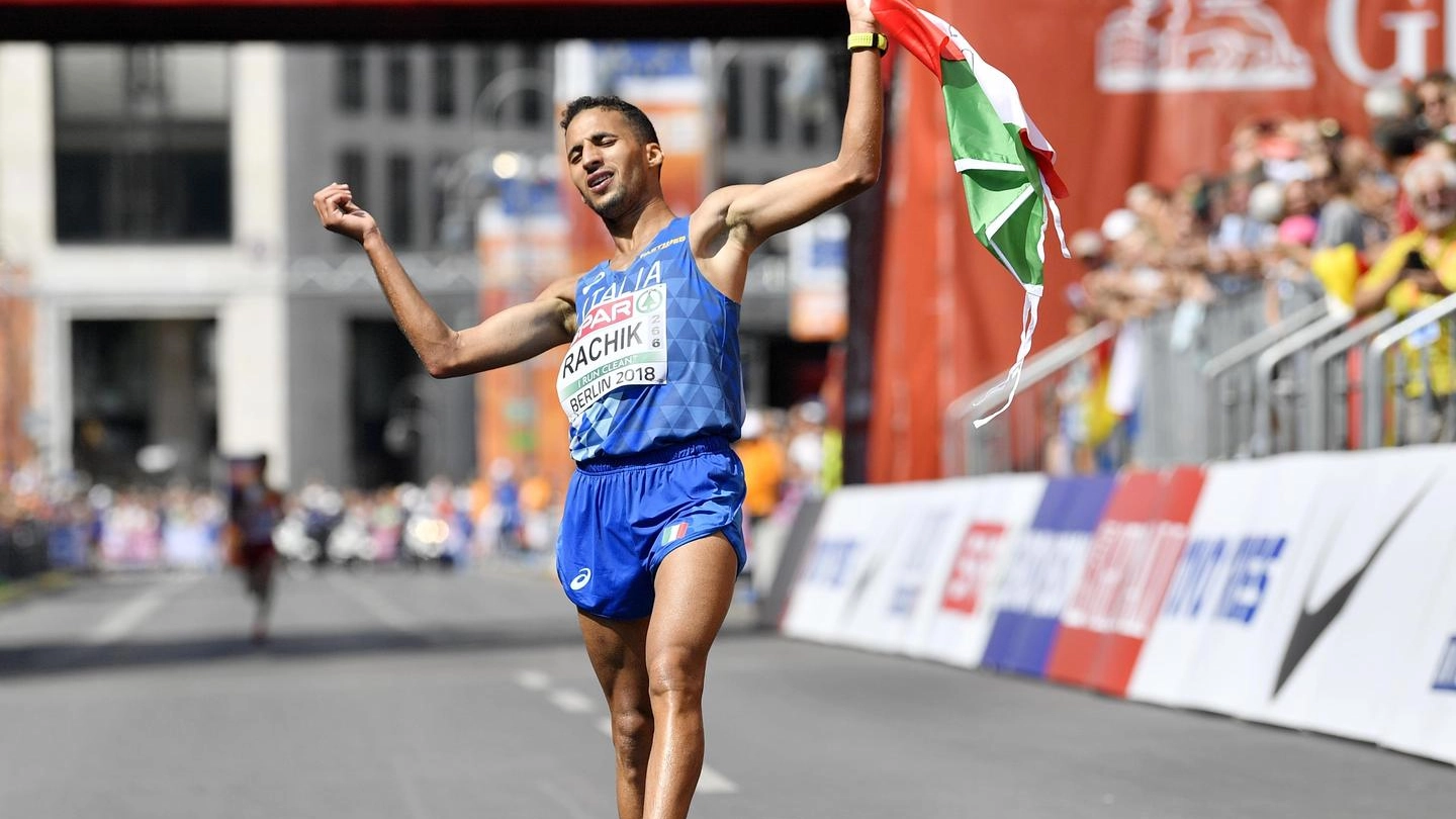 Yassine Rachik, bronzo nella maratona agli europei di Berlino (Ansa)