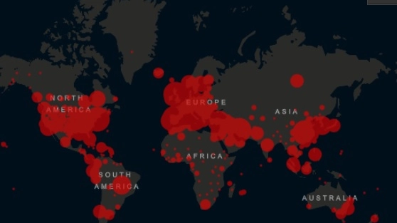 Coronavirus, la mappa dei contagi nel mondo