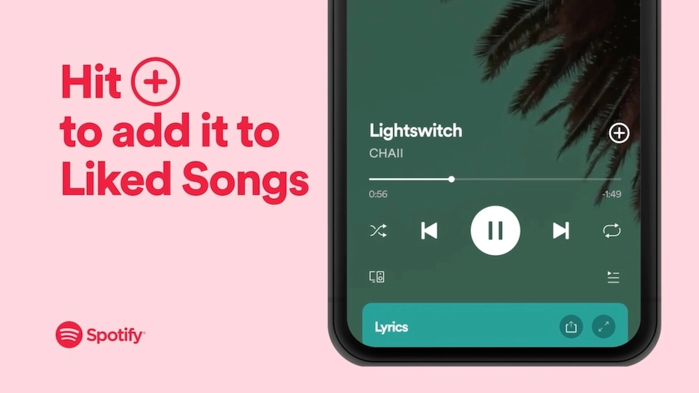 Il nuovo tasto + di Spotify