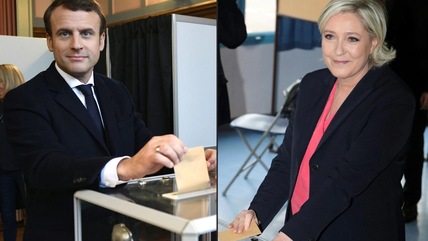 Emmanuel Macron e Marine Le Pen (Afp)