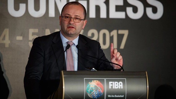 Il Segretario Generale della FIBA Baumann (foto FIBA)