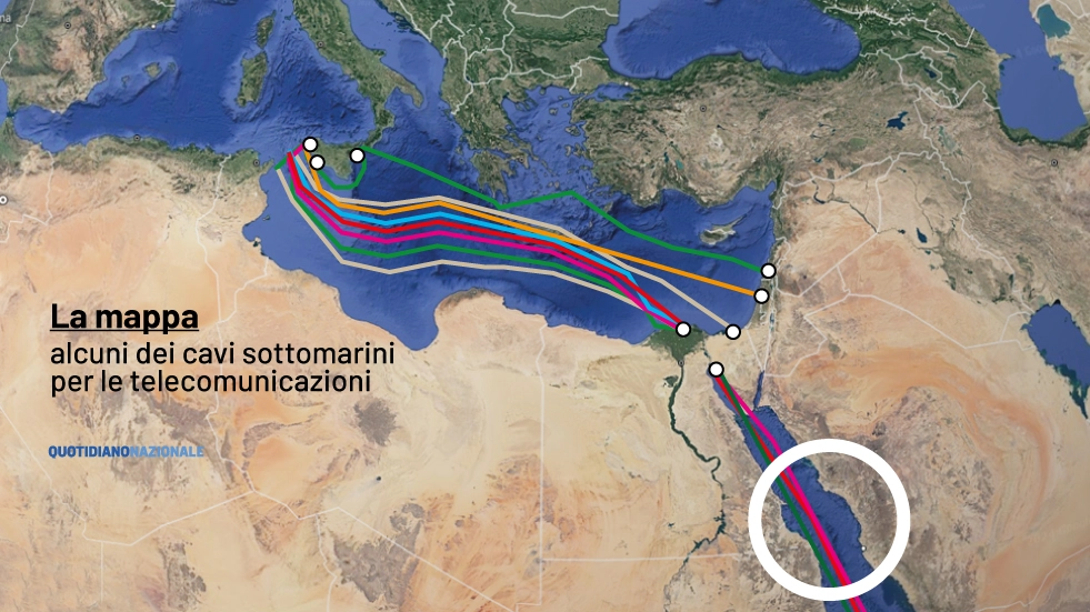 Mar Rosso: i cavi sottomarini per le connessioni internet nel mirino degli Houthi?