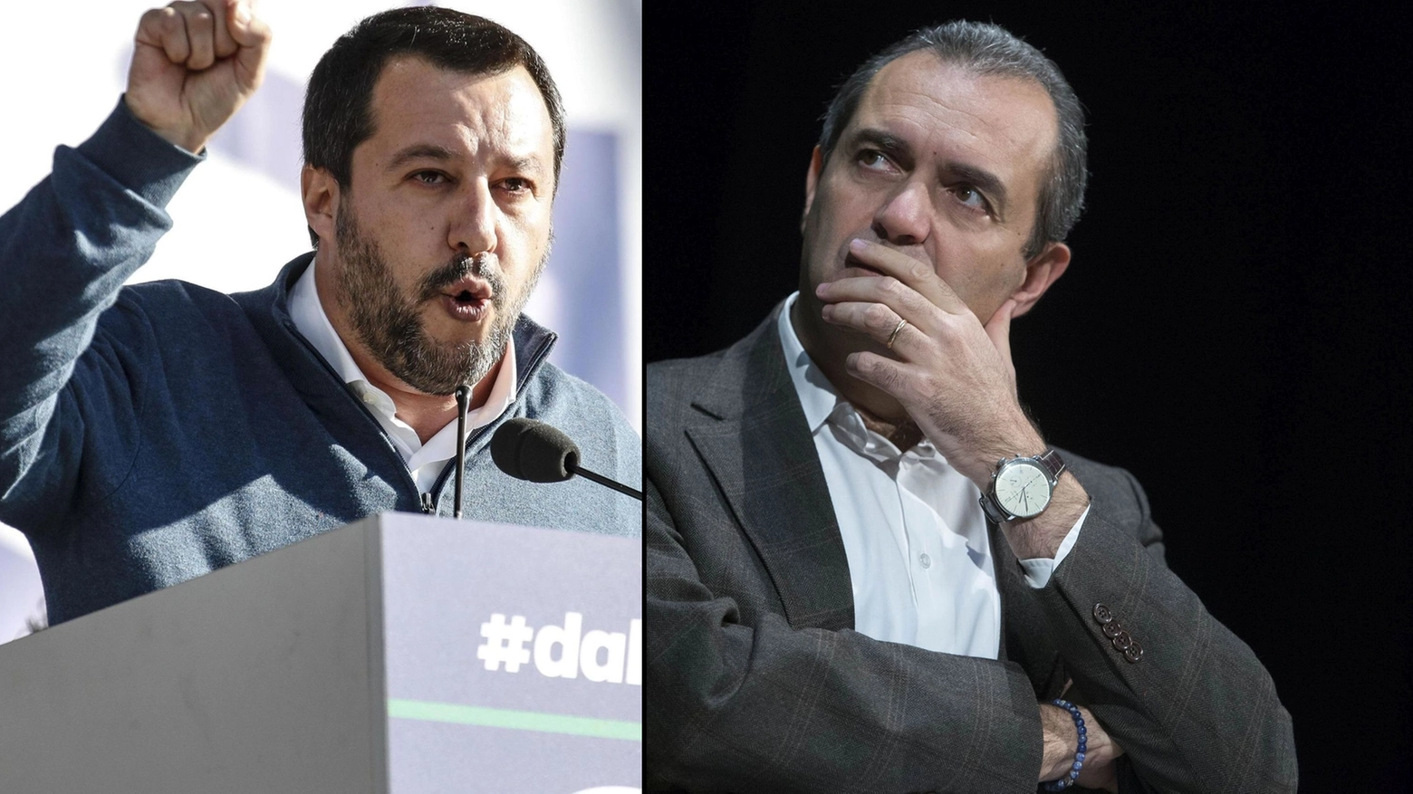 Scontro, Matteo Salvini e Luigi De Magistris