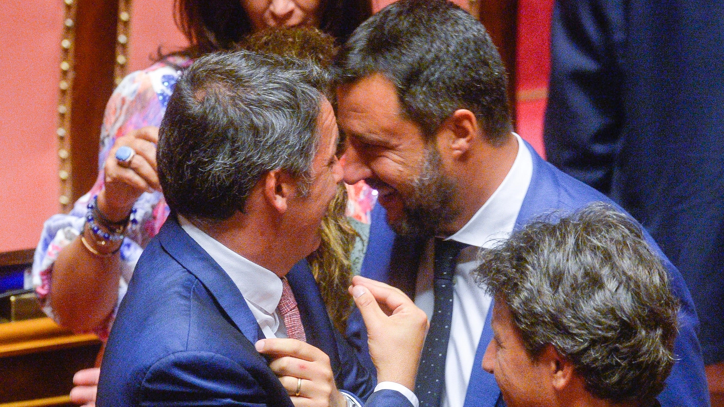 Matteo Salvini e Matteo Renzi (ImagoEconomica)