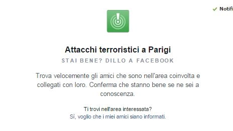 Parigi sotto attacco, ,la conferma "Stai bene?" su Facebook?