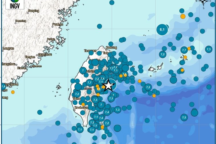 Terremoto a Taiwan (Ingv)
