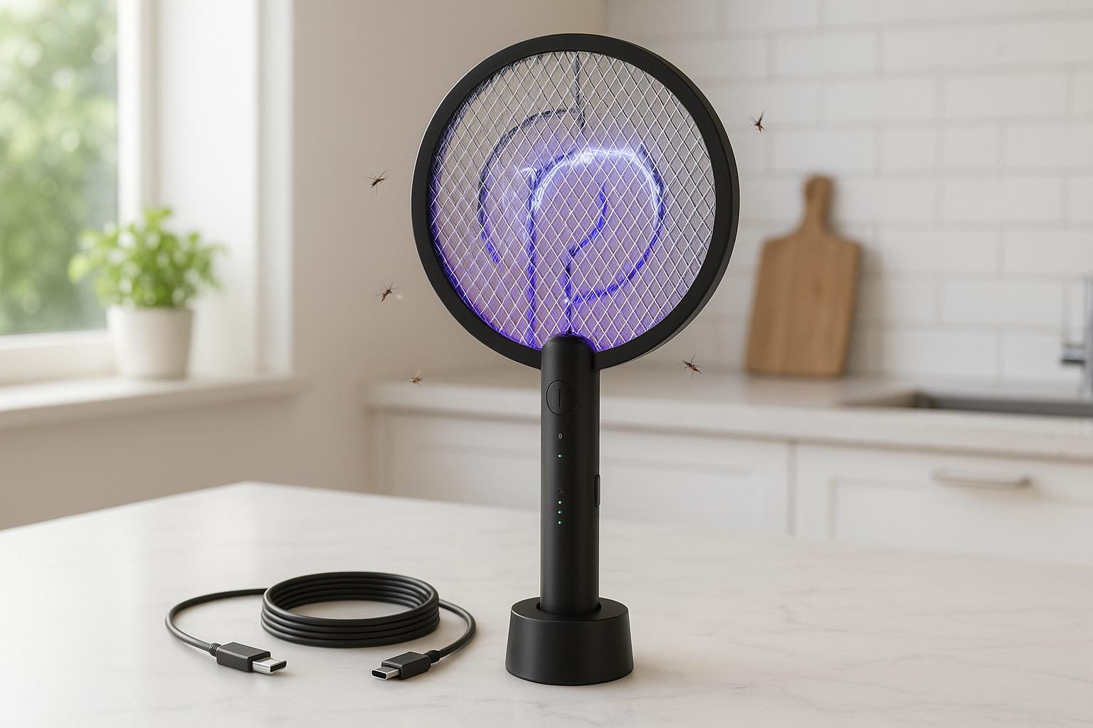 La soluzione sicura e definitiva per fulminare zanzare e mosche, l’unica racchetta con lampada UV integrata La soluzione sicura e definitiva per fulminare zanzare e mosche, l’unica racchetta con lampada UV integrata