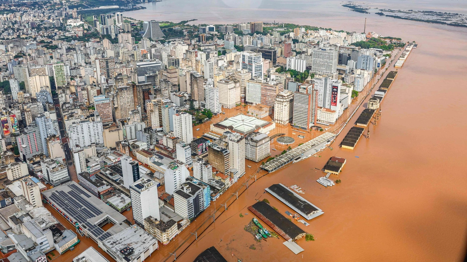 Porto Alegre sommersa. Foto Ansa