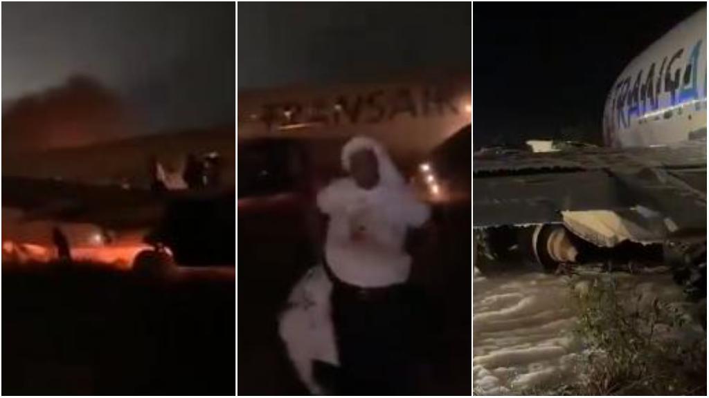 Boeing 737 esce fuori pista durante il decollo a Dakar, la fuga dall’aereo in fiamme: almeno 11 feriti