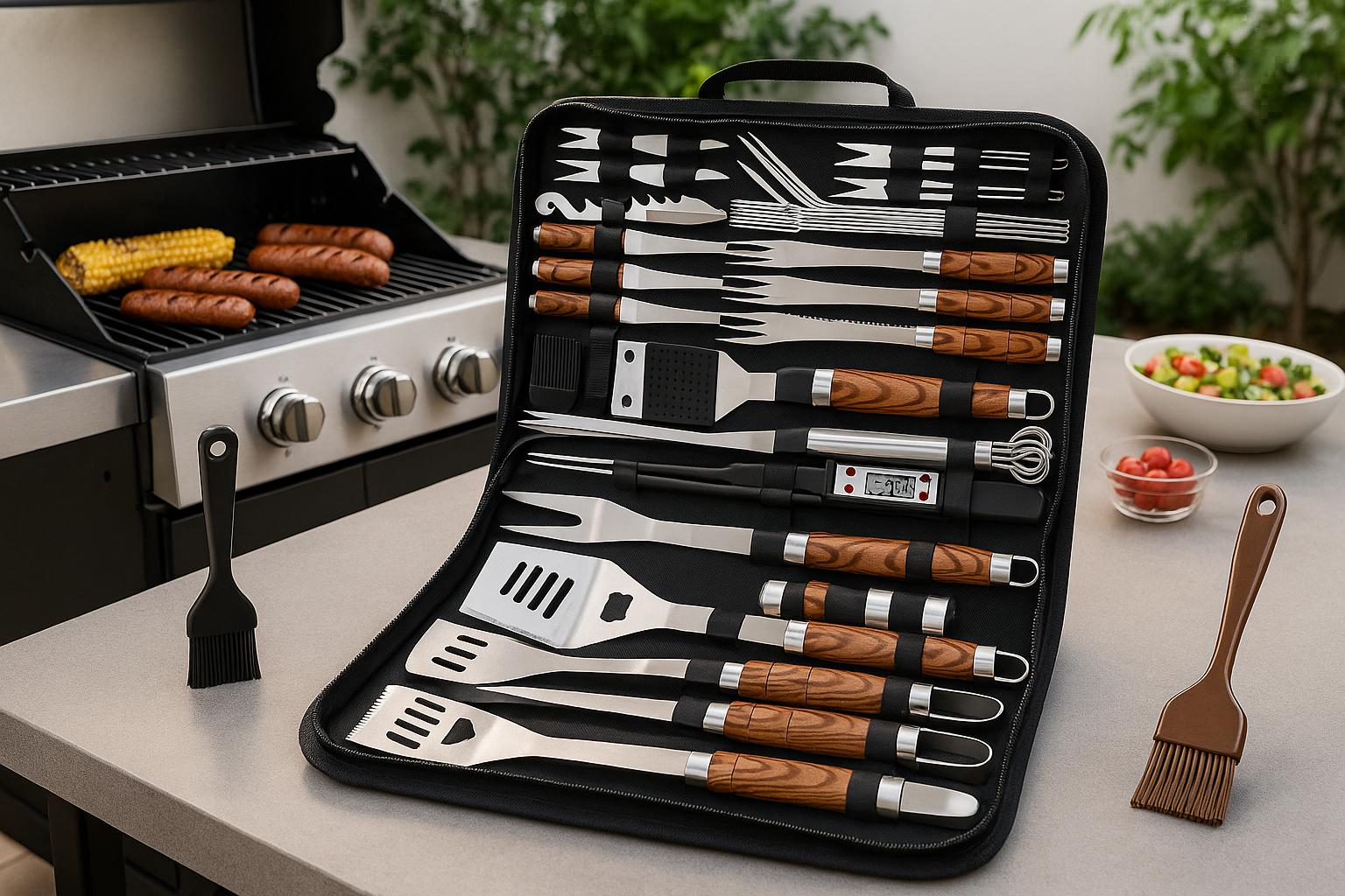 Tutto il necessario per il barbecue in un Tutto il necessario per il barbecue in un