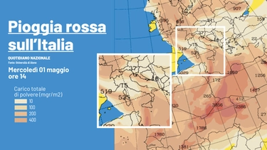Pioggia rossa sull’Italia, le previsioni: quando e dove potrebbe cadere