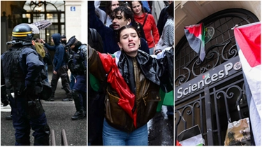 Parigi, la polizia sgombera di nuovo Sciences Po: i pro-Palestina portati via uno a uno. Rabbia e tensioni