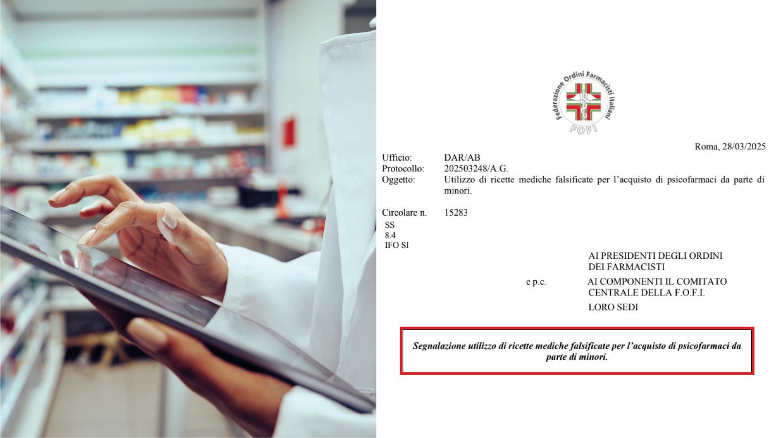 Allarme benzodiazepine tra i minori, i farmacisti: “Ricette mediche falsificate per l’acquisto” Allarme benzodiazepine tra i minori, i farmacisti: “Ricette mediche falsificate per l’acquisto”