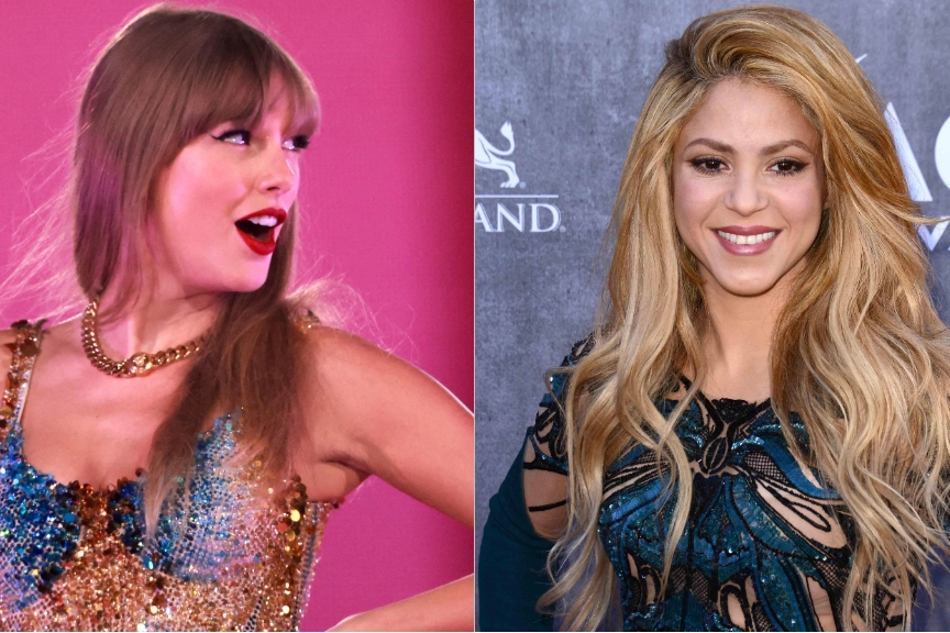 Taylor Swift (a sinistra) e Shakira