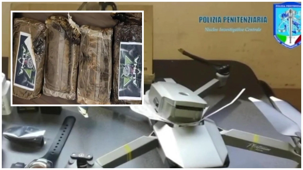 Panetti di droga e droni sequestrati nelle carceri dalla polizia penitenziaria
