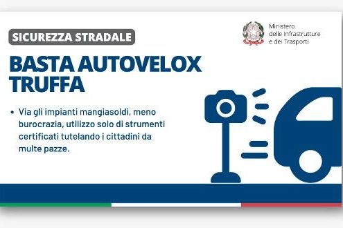 Autovelox: ecco il decreto Salvini, cosa cambia per multe e limiti di velocità