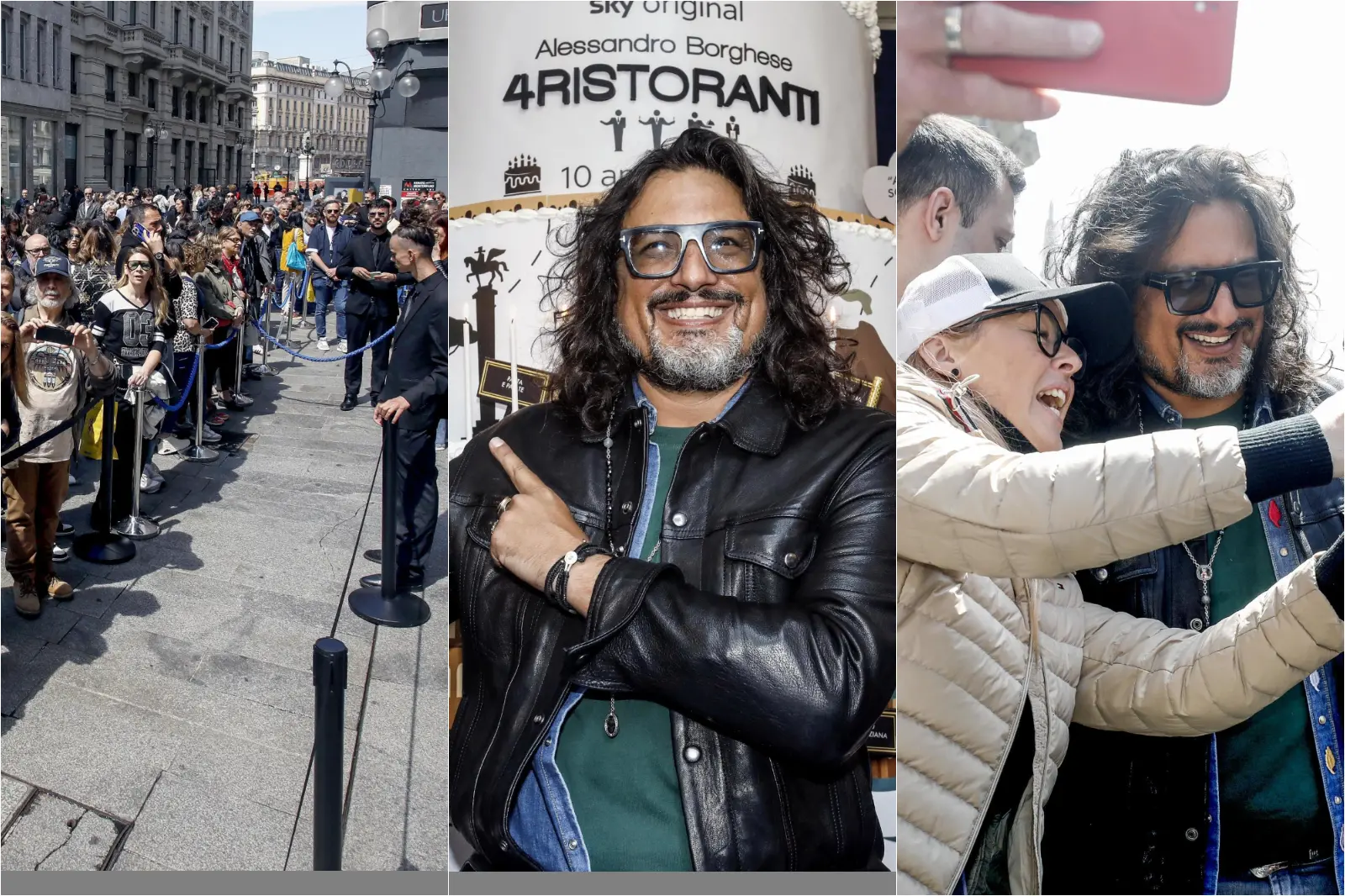 Alessandro Borghese e i 10 anni di 4 Ristoranti: festa con maxi torta in centro a Milano e due puntate speciali